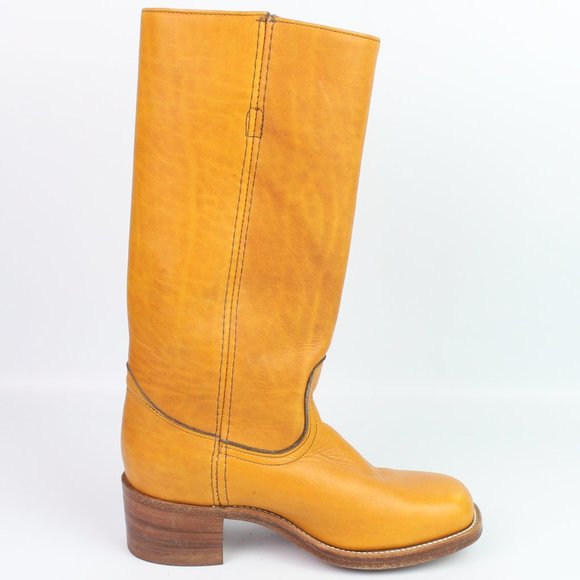 FRYE Campus boots banana yellow leather harness - Picture 2 of 9